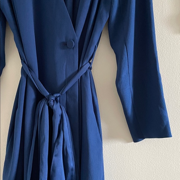 MM Lafleur Gosia 2.0 Dress Women’s Size 1X Wrap Work Pockets Azurite Blue NWT - Picture 4 of 13